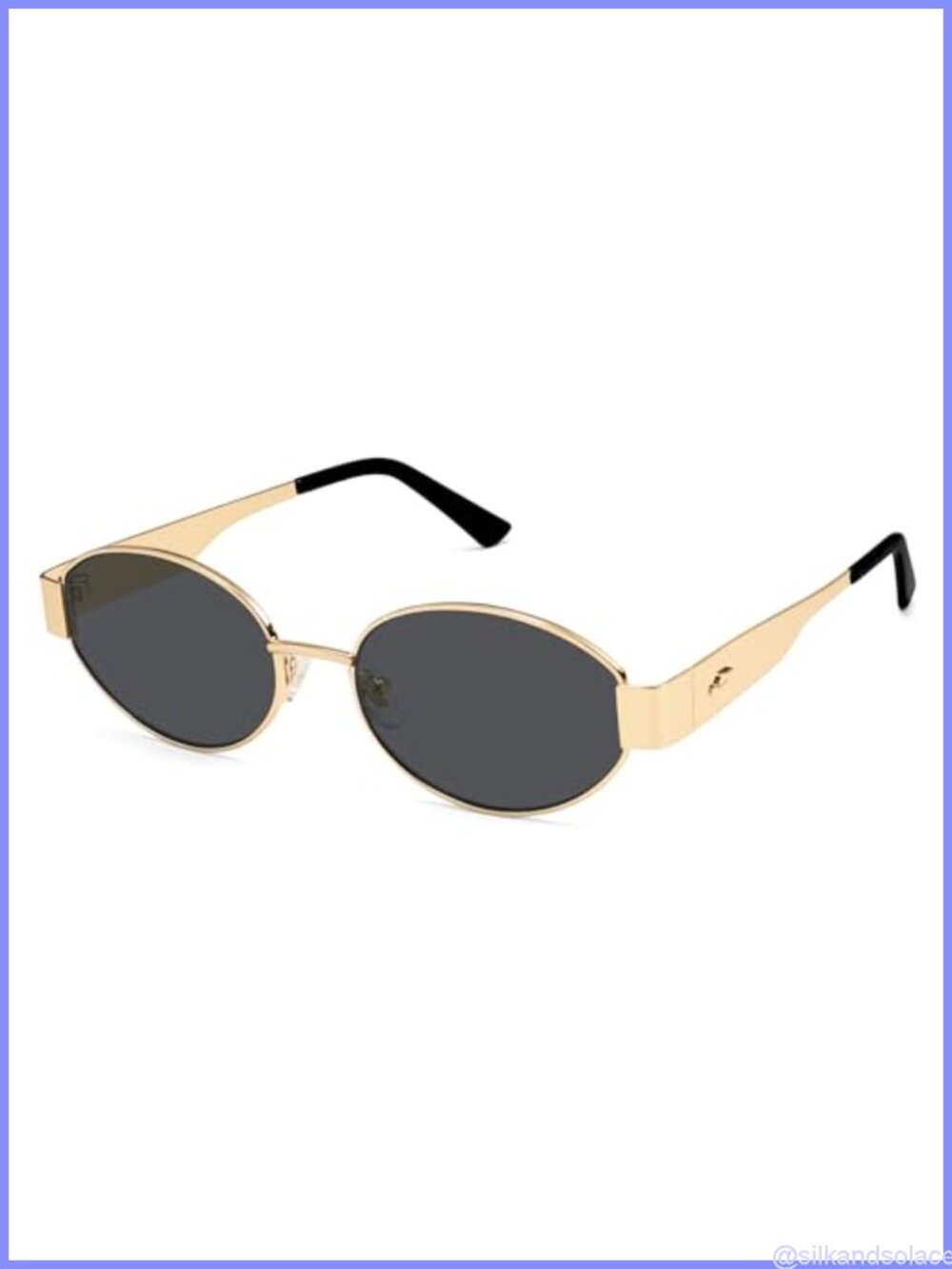 Retro Oval Sunglasses UV Protection Full Frame Classic 80s 90s Shades